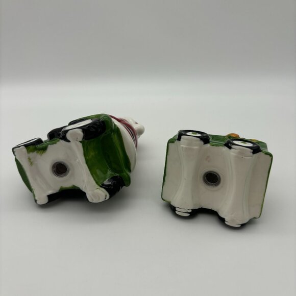 Cracker Barrel Salt Pepper Shakers Santa Tractor Dog Wagon Christmas UNUSED - Picture 5 of 6